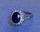 Blue CZ Royal Style Engagement Ring: Silvertone