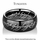 8mm Black Tungsten Carbide Men's Ring with Elvish Script