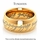 8mm Goldtone Tungsten Carbide Men's Ring with Elvish Script