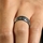 8mm Silvertone Tungsten Carbide Men's Ring with Elvish Script