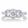 Abigail's Cushion Cut 3 Stone Engagement Ring