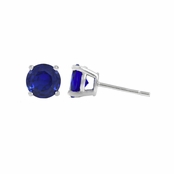 Aciano's Simulated Sapphire Stud Earrings
