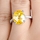 Adalina's Canary CZ Oval Cut Engagement Ring