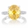 Adalina's Canary CZ Oval Cut Engagement Ring