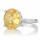 Adalina's Canary CZ Oval Cut Engagement Ring