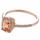 Adela's Champagne Cushion Cut CZ Halo Engagement Ring - Rose Gold