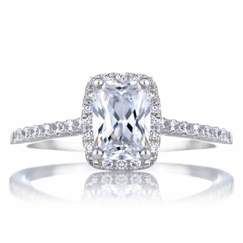 Adela's Cushion Cut CZ Engagement Ring