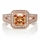 Adelle's 1.96ct Rose Goldtone Princess Cut Champagne CZ Engagement Ring