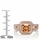 Adelle's 1.96ct Rose Goldtone Princess Cut Champagne CZ Engagement Ring