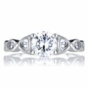 Agne's CZ Antique Style Wedding Ring