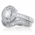 Alesia's Round Cut Halo CZ Wedding Ring Set