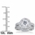 Alesia's Round Cut Halo CZ Wedding Ring Set