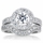 Alesia's Round Cut Halo CZ Wedding Ring Set