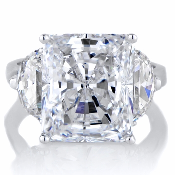 Alette's Emerald Cut CZ Engagement Ring