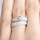 Alix's Triple Row CZ Wedding Ring Set