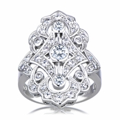 Ambra's Art Deco Lace Cocktail Ring