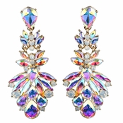 Ameena's Marquise Crystal Rhinestone Cluster Evening Earrings
