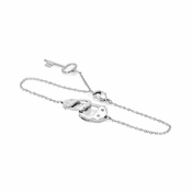 Handcuff and Key Charm Bracelet - Top Rated Petite Handcuff bracelet with key charm and extender - 7 inches