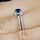 Anjala's .25 ct Round Cut Blue CZ Wedding Ring Set