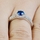 Anjala's .25 ct Round Cut Blue CZ Wedding Ring Set