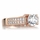 Antonia's Rose Goldtone and Round Cut CZ Engagement Ring