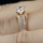 Antonia's Rose Goldtone and Round Cut CZ Engagement Ring