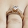 Antonia's Rose Goldtone and Round Cut CZ Engagement Ring