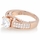 Antonia's Rose Goldtone and Round Cut CZ Engagement Ring