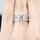 Araceli's Round & Baguette CZ Wedding Ring Set