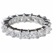 Aren's Princess Cut CZ Stackable Eternity Ring