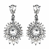 Aretha's Fancy Faux Diamond Drop Earrings
