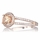 Ariane's Rose Gold Engagement Ring - Champagne CZ with Halo