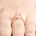 Ariane's Rose Gold Engagement Ring - Champagne CZ with Halo