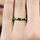 Astrid's Green CZ Marquise Cut Goldtone Eternity Band