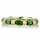 Astrid's Green CZ Marquise Cut Goldtone Eternity Band