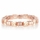 Astrid's Rose Goldtone and Peach Marquise Cut CZ Eternity Ring Band