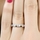 Astrid's Silvertone Marquise Cut CZ Eternity Ring Band