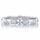 Astrid's Silvertone Marquise Cut CZ Eternity Ring Band
