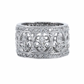 Athena's Fleur De Lis CZ Antique Ring
