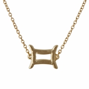 Athena's Goldtone Zodiac Charm Necklace - Gemini