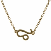 Athena's Goldtone Zodiac Charm Necklace - Leo