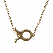 Athena's Goldtone Zodiac Charm Necklace - Taurus