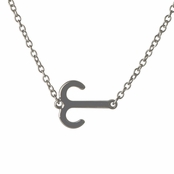 Athena's Silvertone Zodiac Charm Necklace - Aries