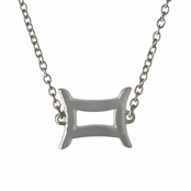 Athena's Silvertone Zodiac Charm Necklace - Gemini