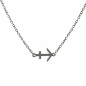 Athena's Silvertone Zodiac Charm Necklace - Sagittarius