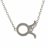 Athena's Silvertone Zodiac Charm Necklace - Taurus