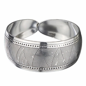 Aurora's Silvertone Tribal Boho Cuff Bracelet