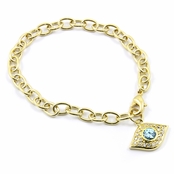 Ayasha's Goldtone Evil Eye Charm Bracelet