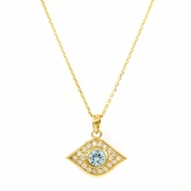 Ayasha's Goldtone Evil Eye Necklace