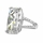 Bee's 6 ct Emerald Cut CZ Split Band Wedding Ring